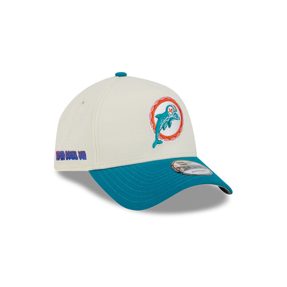 New Era 9Forty A-Frame NFL Superbowl 2Tone Miami Dolphins Chrome White