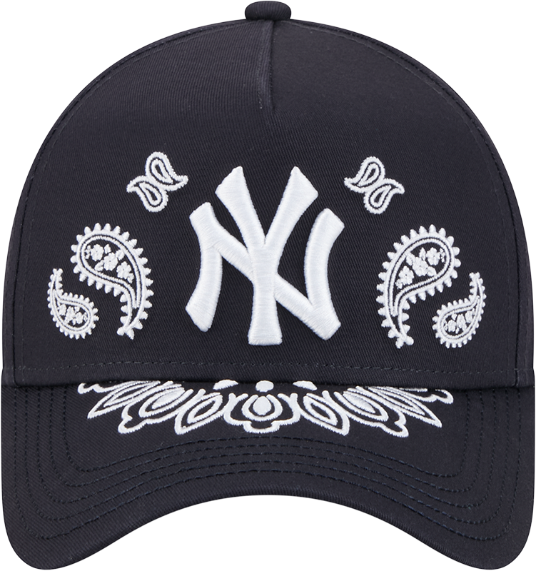 New Era 9Forty A Frame MLB Paisley New York Yankees Navy