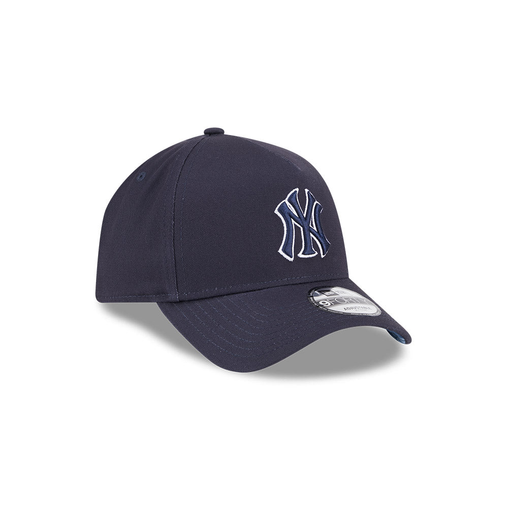 New Era 9Forty A-Frame MLB Plaid Infill New York Yankees Navy