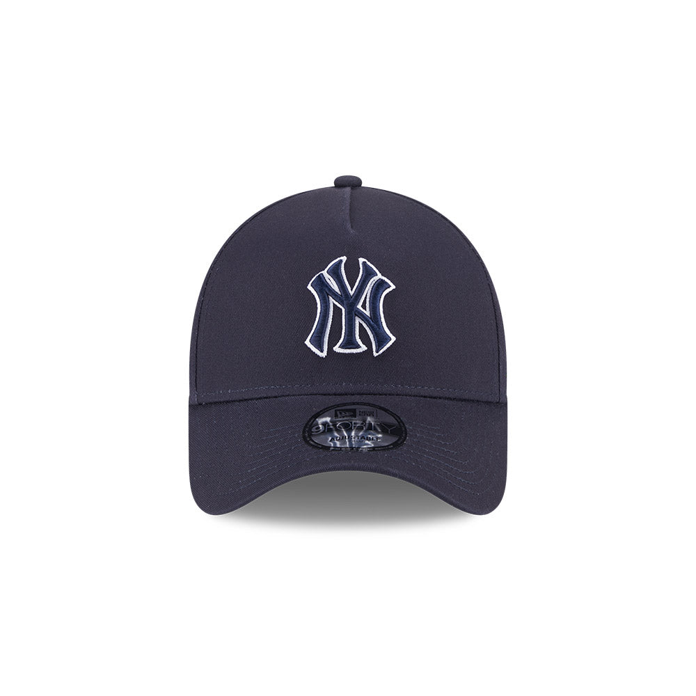 New Era 9Forty A-Frame MLB Plaid Infill New York Yankees Navy