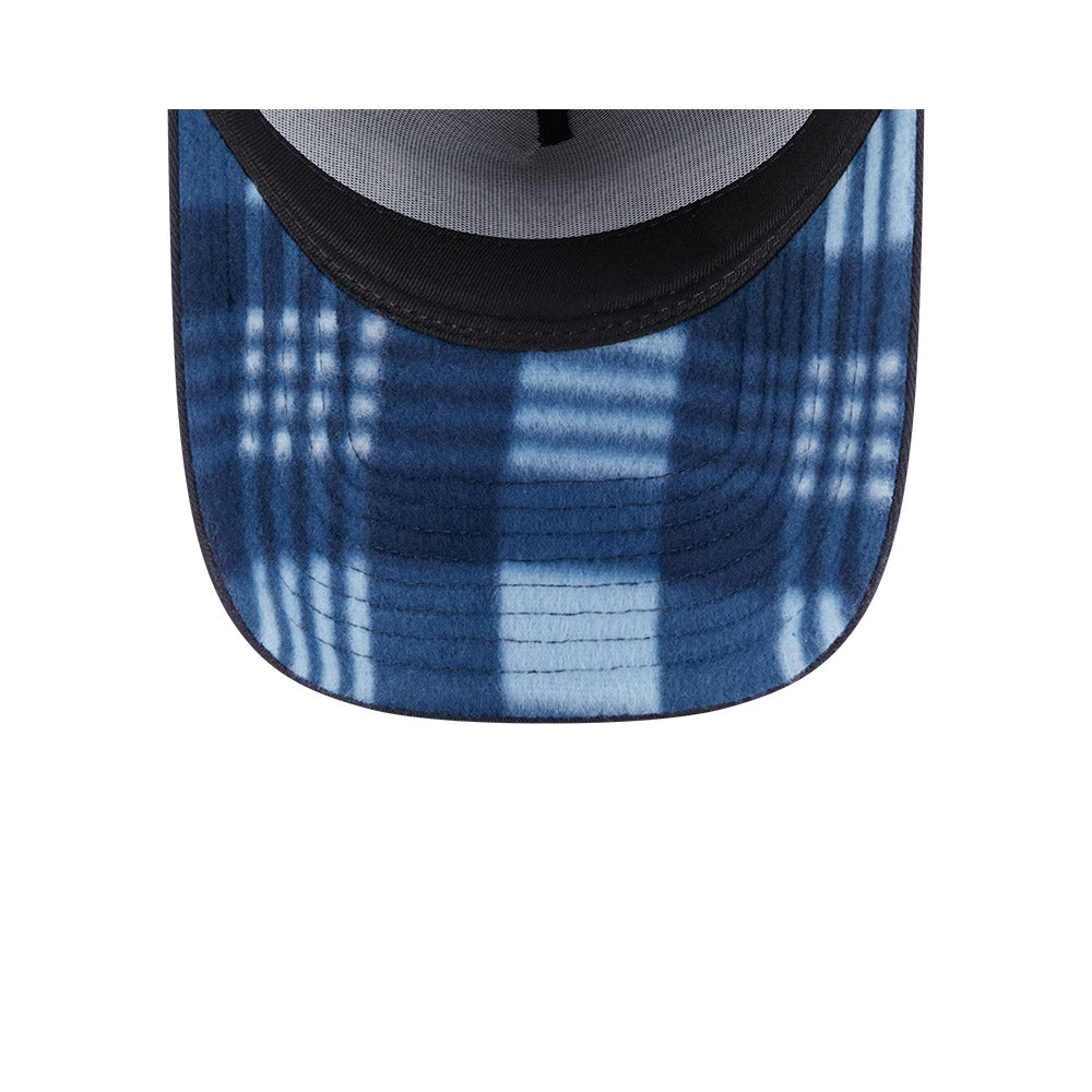 New Era 9Forty A-Frame MLB Plaid Infill New York Yankees Navy
