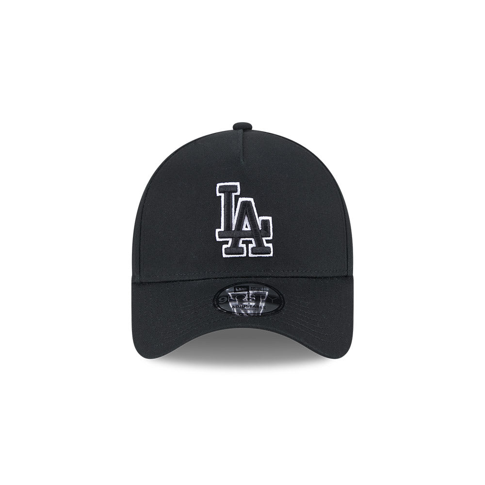 New Era 9Forty A-Frame MLB Plaid Infill Los Angeles Dodgers Black