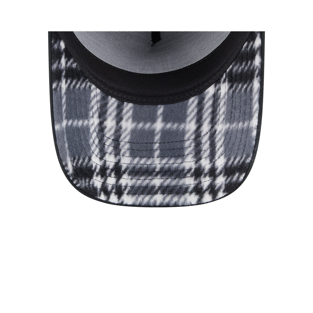 New Era 9Forty A-Frame MLB Plaid Infill Los Angeles Dodgers Black