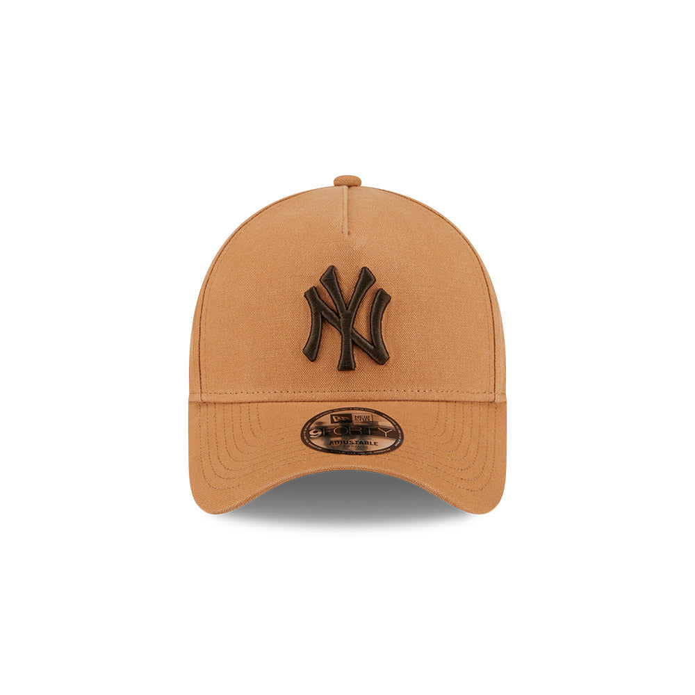 New Era 9Forty A-Frame MLB Washed Canvas Bronze New York Yankees