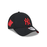 New Era 9Forty Strapback MLB Seasonal New York Yankees Black Scarlet