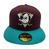 New Era 59Fifty NHL Anaheim Ducks Maroon Green