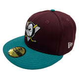 New Era 59Fifty NHL Anaheim Ducks Maroon Green