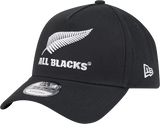 New Era 9Forty A-Frame Rugby Union All Blacks Black/Metallic Silver