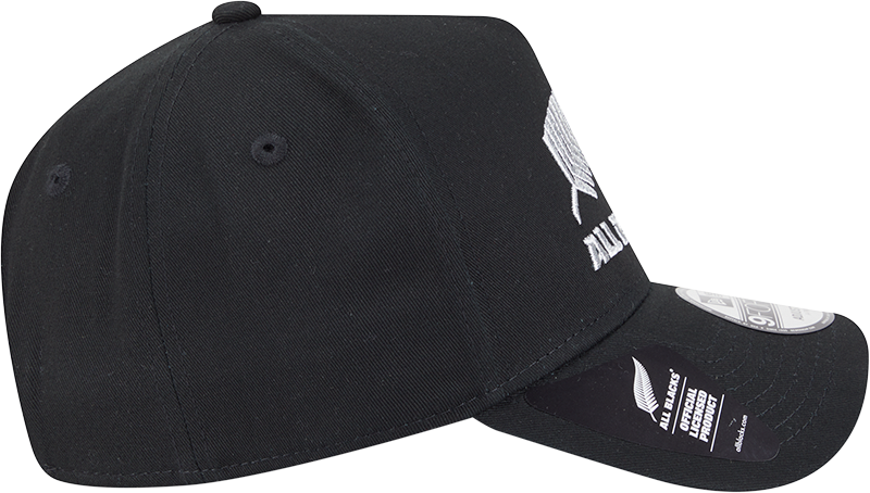 New Era 9Forty A-Frame Rugby Union All Blacks Black/Metallic Silver