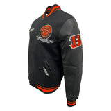 Pro Standard NFL Team Badge Wool Varsity Jacket Cincinnati Bengals Black/Orange