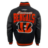 Pro Standard NFL Team Badge Wool Varsity Jacket Cincinnati Bengals Black/Orange