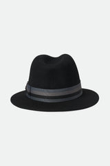 Brixton Roma Fedora Black/Grey Charcoal