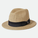 Brixton Roma Straw Fedora Natural/Black