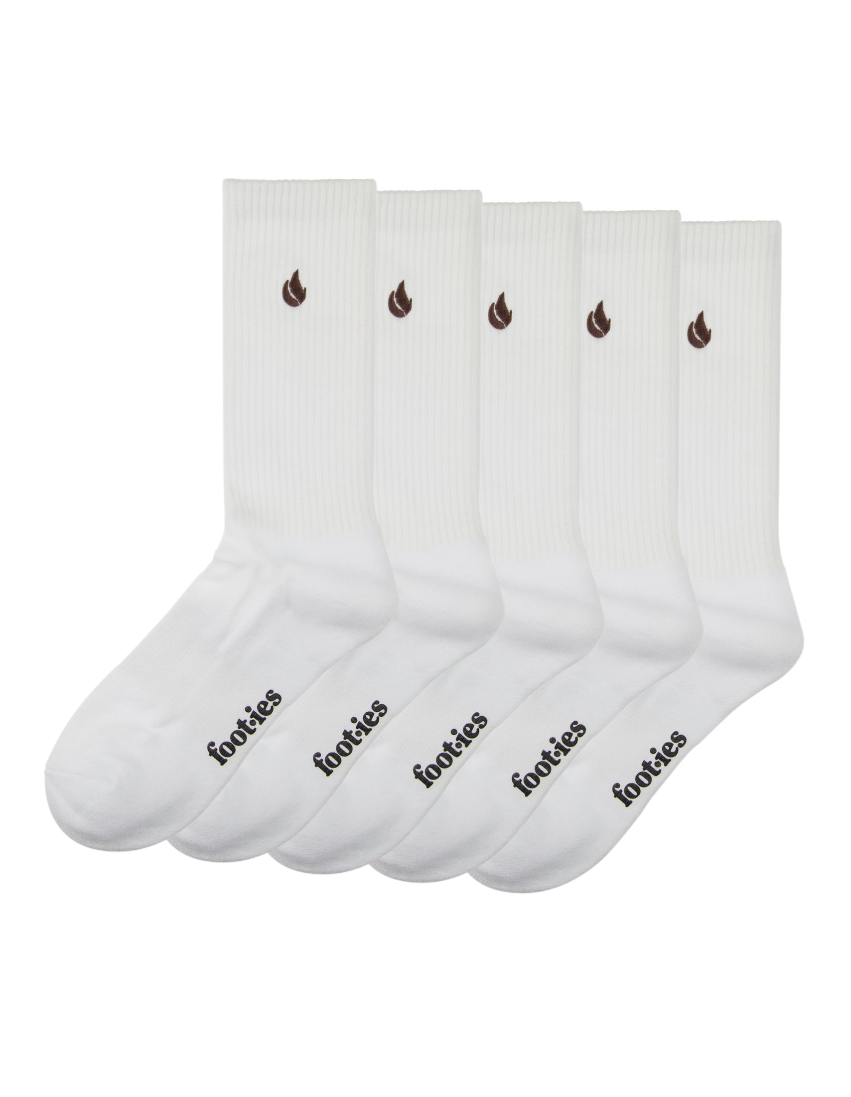 Foot-ies Blaze 5 Pack Sneaker Socks Crew