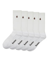 Foot-ies Blaze 5 Pack Sneaker Socks Crew