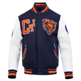Pro Standard NFL Best Of Wool Varsity Jacket Chicago Bears Midnight Navy/Orange