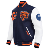Pro Standard NFL Best Of Wool Varsity Jacket Chicago Bears Midnight Navy/Orange
