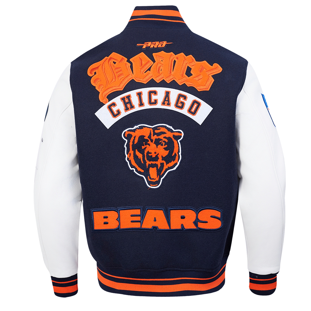 Pro Standard NFL Best Of Wool Varsity Jacket Chicago Bears Midnight Navy/Orange