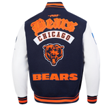 Pro Standard NFL Best Of Wool Varsity Jacket Chicago Bears Midnight Navy/Orange