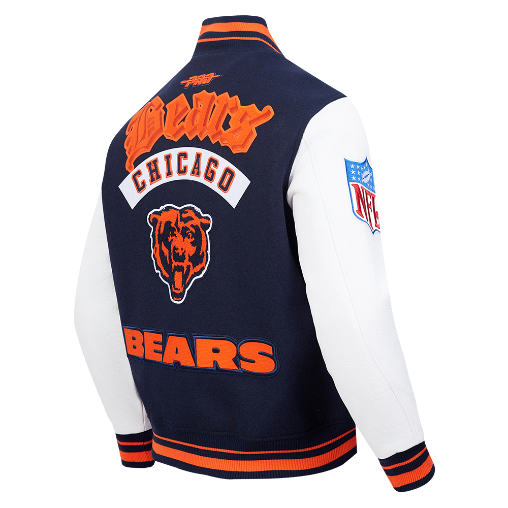 Pro Standard NFL Best Of Wool Varsity Jacket Chicago Bears Midnight Navy/Orange
