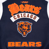 Pro Standard NFL Best Of Wool Varsity Jacket Chicago Bears Midnight Navy/Orange