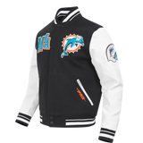 Pro Standard NFL Best Of Wool Varsity Jacket Miami Dolphins Black/White