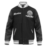 Pro Standard NFL Team Badge Wool Varsity Jacket Las Vegas Raiders Black/Grey