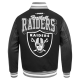 Pro Standard NFL Team Badge Wool Varsity Jacket Las Vegas Raiders Black/Grey