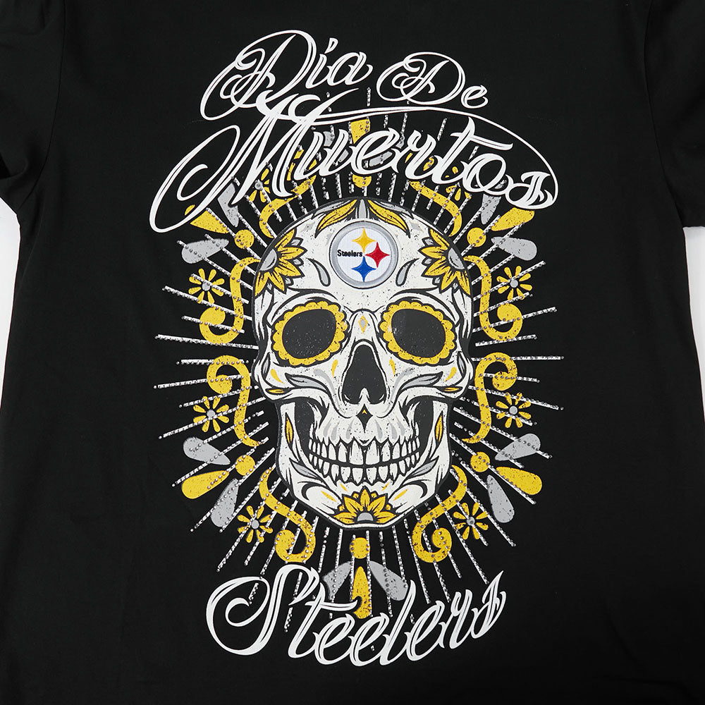 Pro Standard NFL Eternal Skull Drop Shoulder Tee Pittsburgh Steelers Black