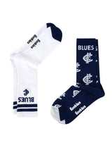 Foot-ies AFL Carlton Blues Mascot Sneaker 2 Pack
