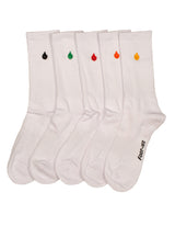 Foot-ies Blaze 5 Pack Sneaker Socks Crew White