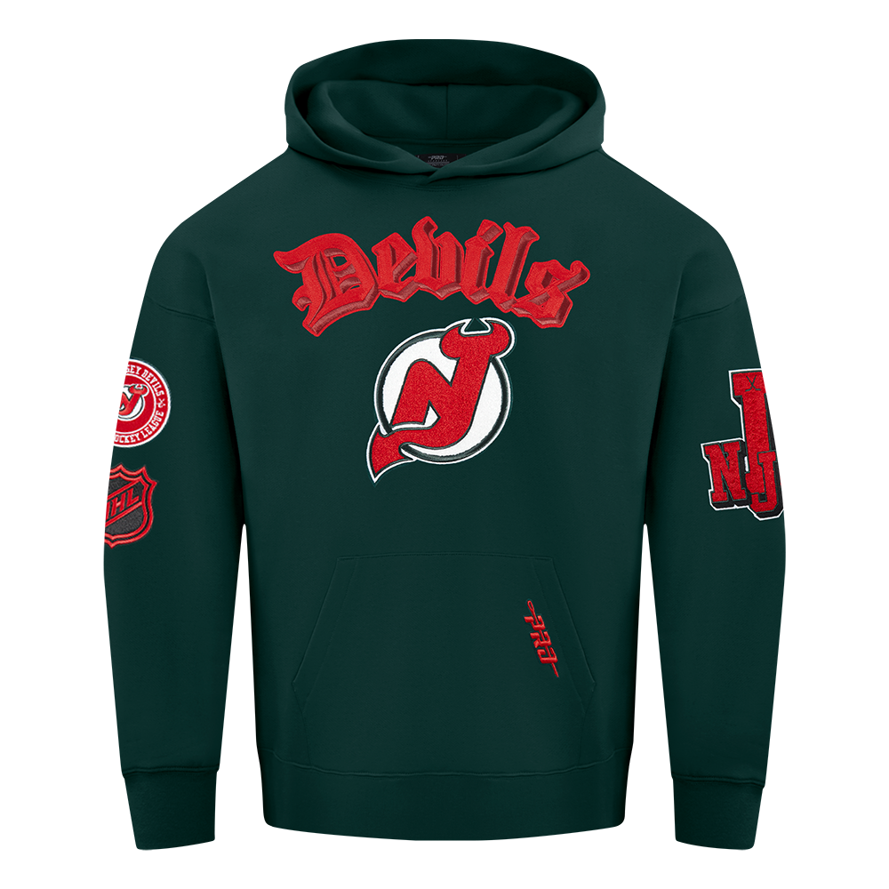 Pro Standard NHL Best Of Drop Shoulder Hoodie New Jersey Devils Forest Green
