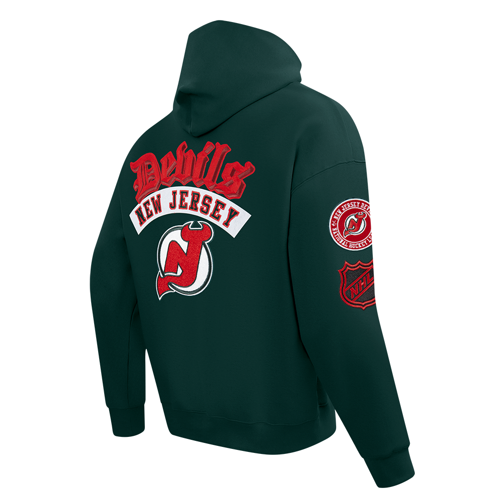 Pro Standard NHL Best Of Drop Shoulder Hoodie New Jersey Devils Forest Green