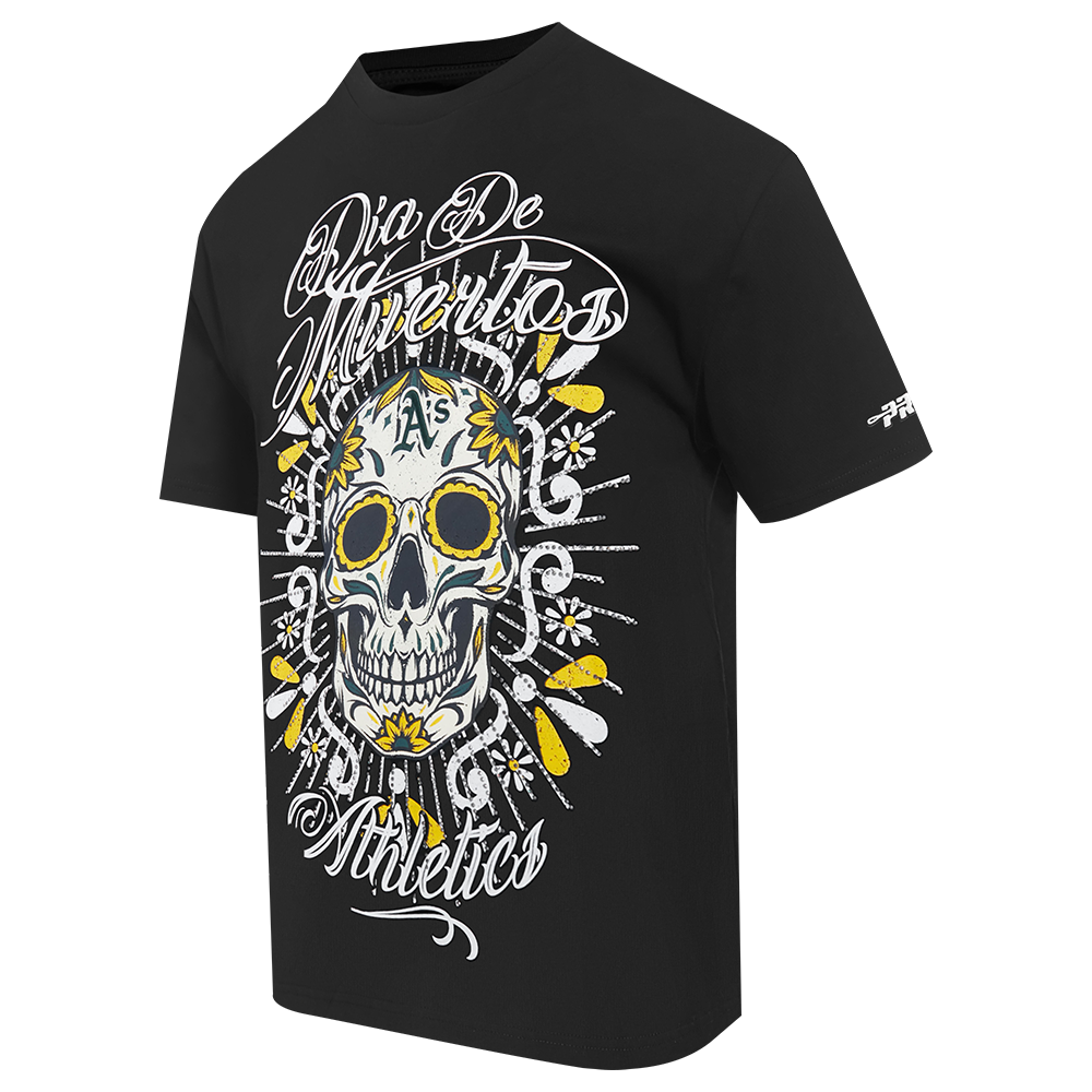 Pro Standard MLB Eternal Skull Drop Shoulder Tee Oakland Athletics Black
