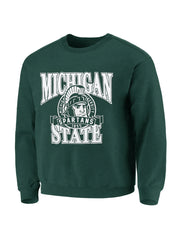 NCAA Team Mascot Crew Michigan State Spartans Vintage Kelly Green