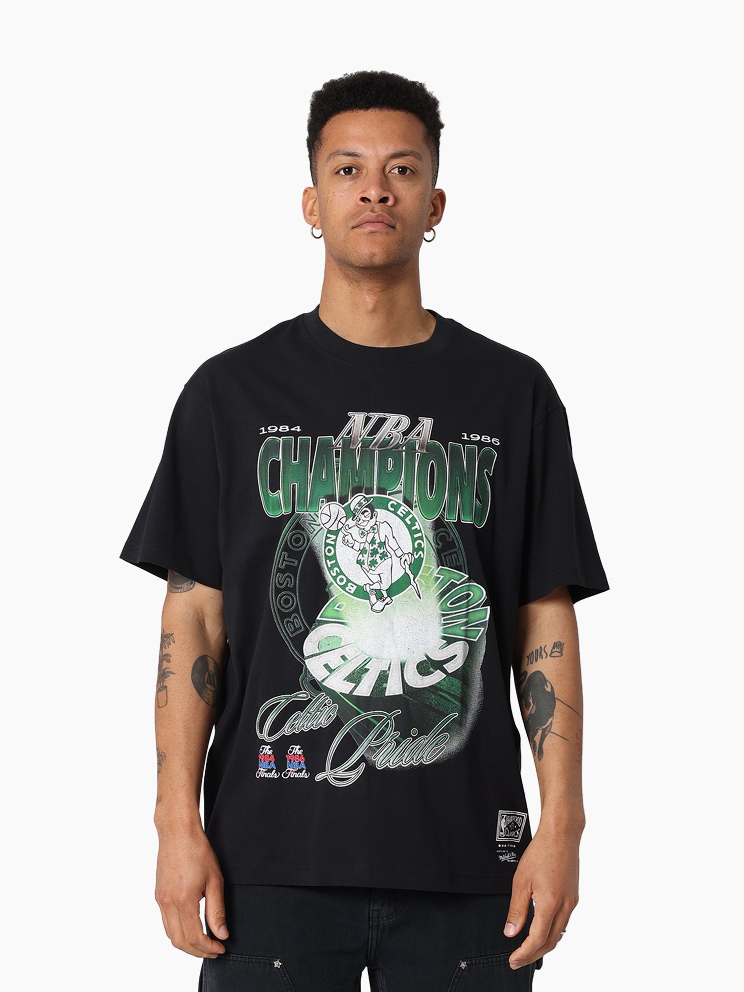 Mitchell & Ness NBA Hardlight Tee Boston Celtics Faded Black