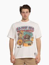 Mitchell & Ness NBA Bevel Burst Tee Memphis Grizzlies Vintage White