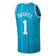 Mitchell & Ness NBA Youth Swingman Jersey Charlotte Hornets Muggsy Bogues 1 92-93 Teal