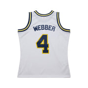 Mitchell & Ness NCAA Swingman Jersey Michigan Wolverines Chris Webber 4 91-92 White