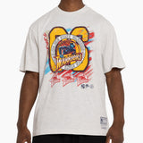 Mitchell & Ness NBA Brush Off 3.0 Tee Golden State Warriors Silver Marle