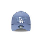 New Era 9Forty A-Frame MLB Seasonal Tonal Script Los Angeles Dodgers Slate Blue