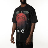 New Era NBA Rivals Oversized Tee Los Angeles Lakers Vs Boston Celtics Black