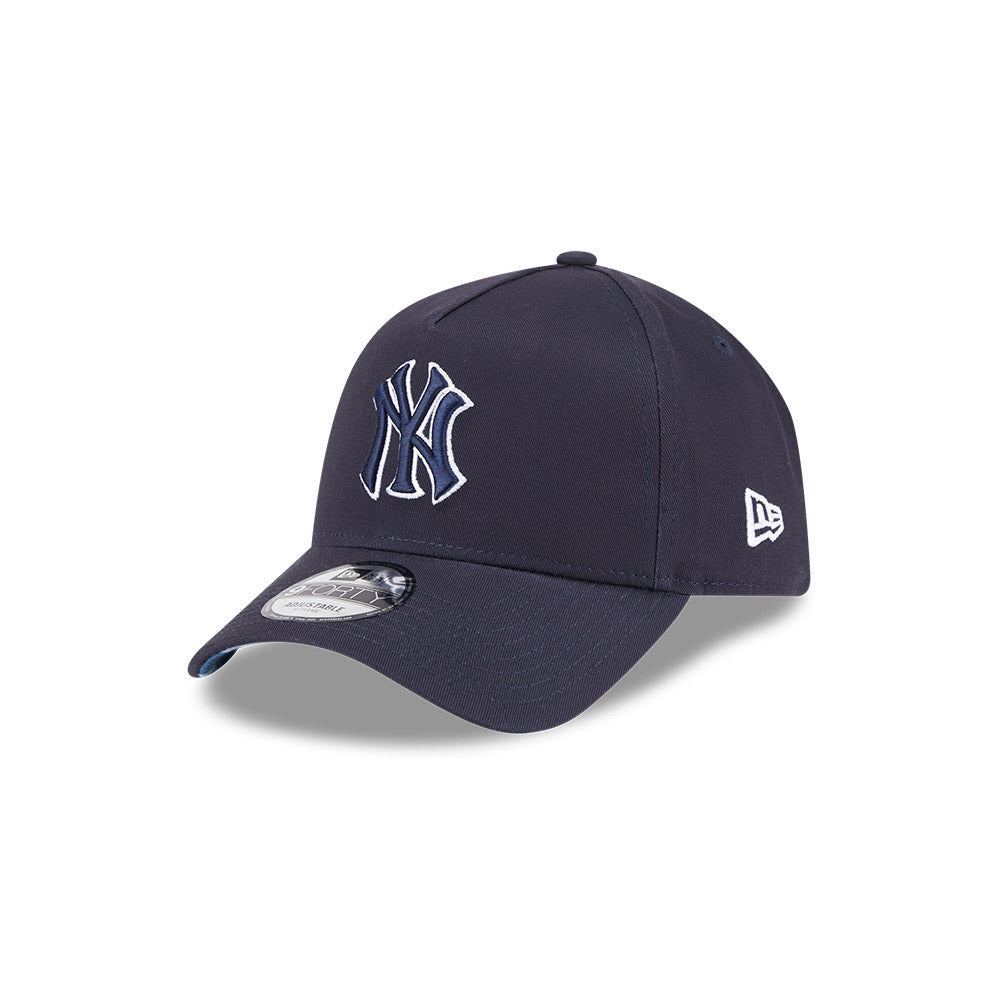 New Era 9Forty A-Frame MLB Plaid Infill New York Yankees Navy