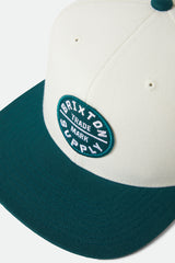 Brixton Oath III Snapback Off White/Night Sage