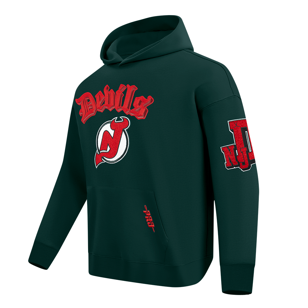 Pro Standard NHL Best Of Drop Shoulder Hoodie New Jersey Devils Forest Green