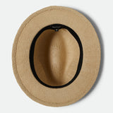 Brixton Roma Straw Fedora Natural/Black