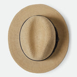 Brixton Roma Straw Fedora Natural/Black