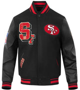 Pro Standard NFL Best Of Wool Varsity Jacket San Francisco 49ers Black/Red