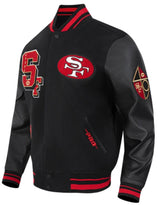 Pro Standard NFL Best Of Wool Varsity Jacket San Francisco 49ers Black/Red