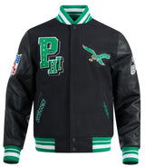 Pro Standard NFL Best Of Wool Varsity Jacket Philadelphia Eagles Black/Green